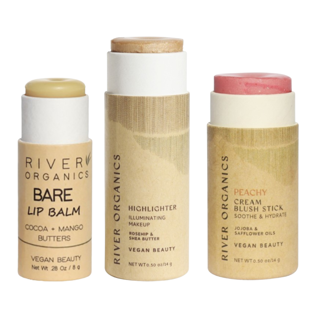 River Organics - Lip + Highlighter + Blush Set (Mix & Match)