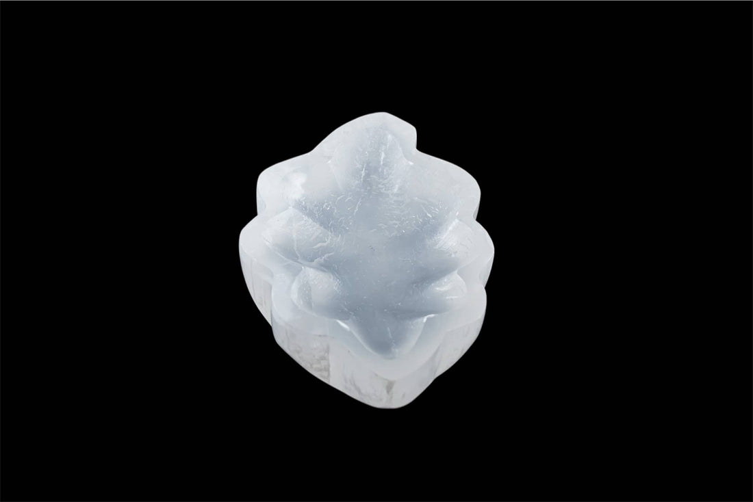 Quasar Gems USA - Selenite Bowl Leaf 13cm White