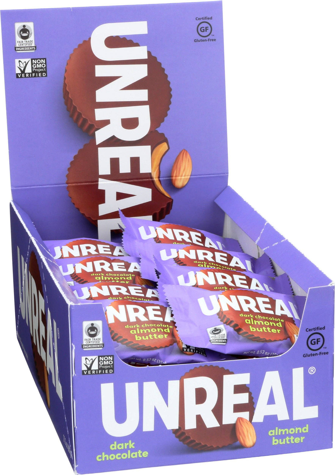 UNREAL- Dark Chocolate Almond Butter Cup (Singular)