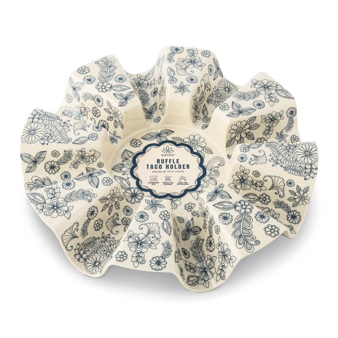 Core Home - Ruffle Taco Holder - Global Floral