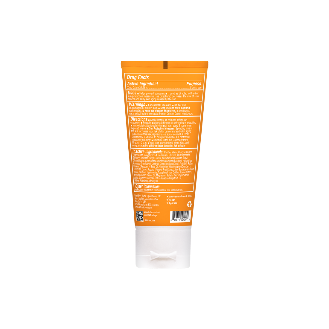 Think - Think Daily SPF 30 Everyday Face Tinted Sunscreen, EWG #1