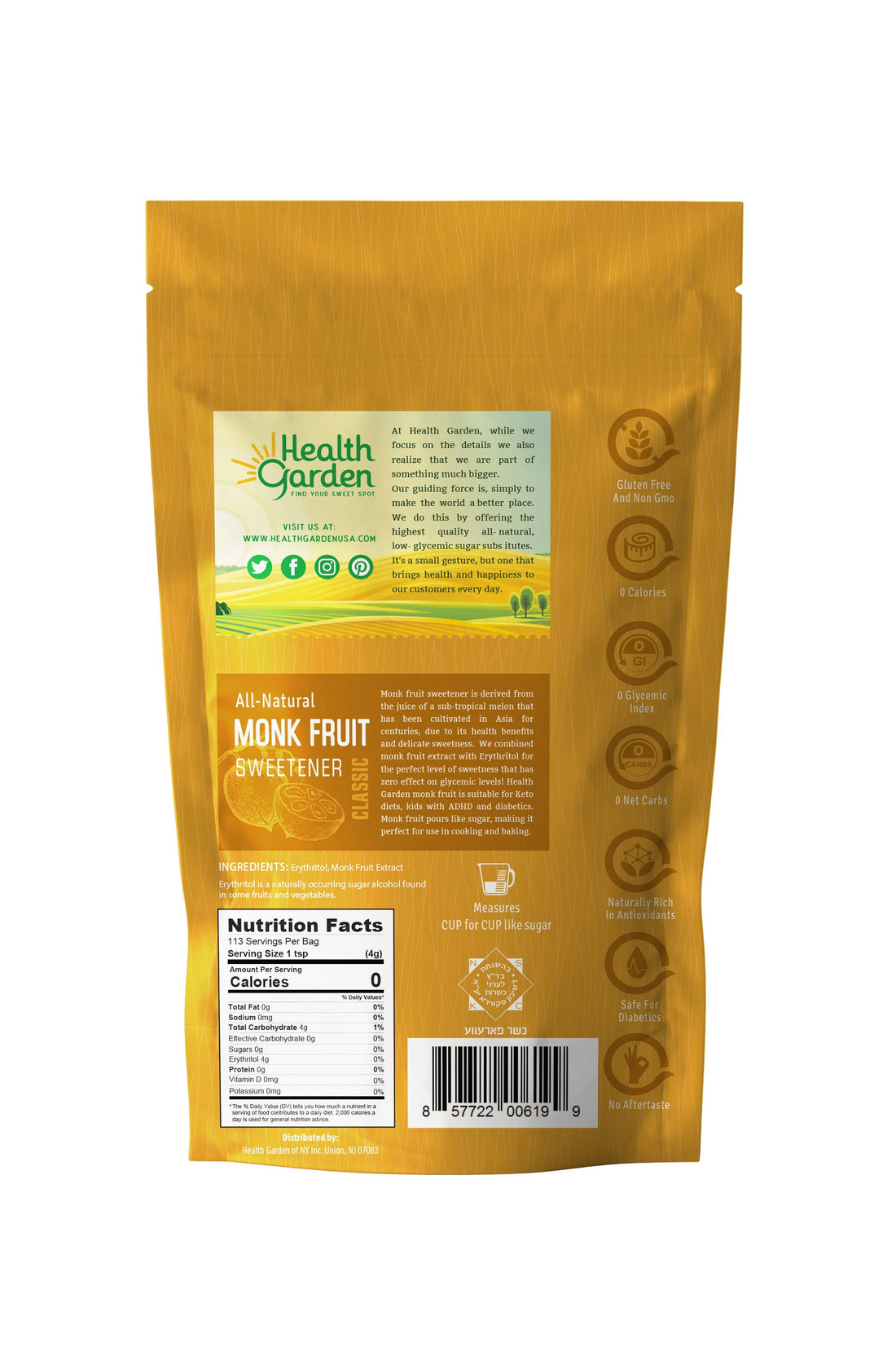 Monk Fruit Classic Sweetener 1lb