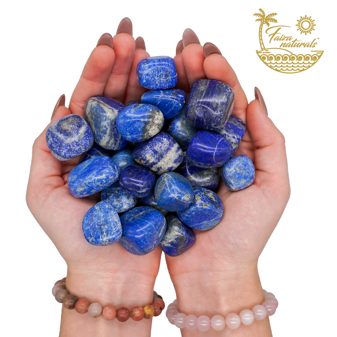 Faiza Naturals - Lapis Lazuli Tumbled Crystals in Bulk