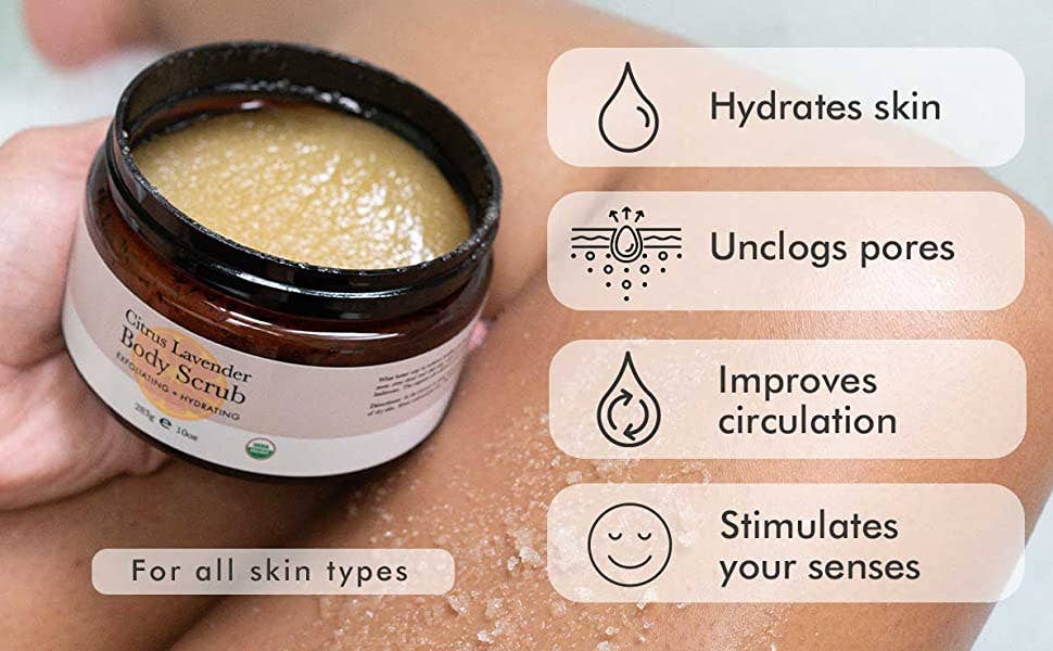 Beauty By Earth - Vanilla Coconut Organic Sugar Body Scrub 10oz