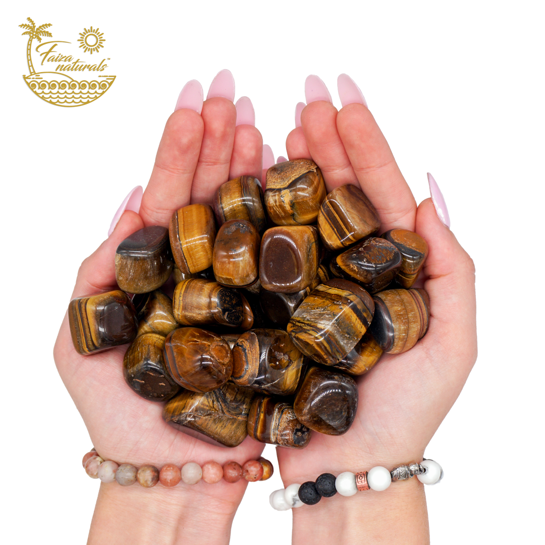 Faiza Naturals - Tiger Eye Tumbled Crystals