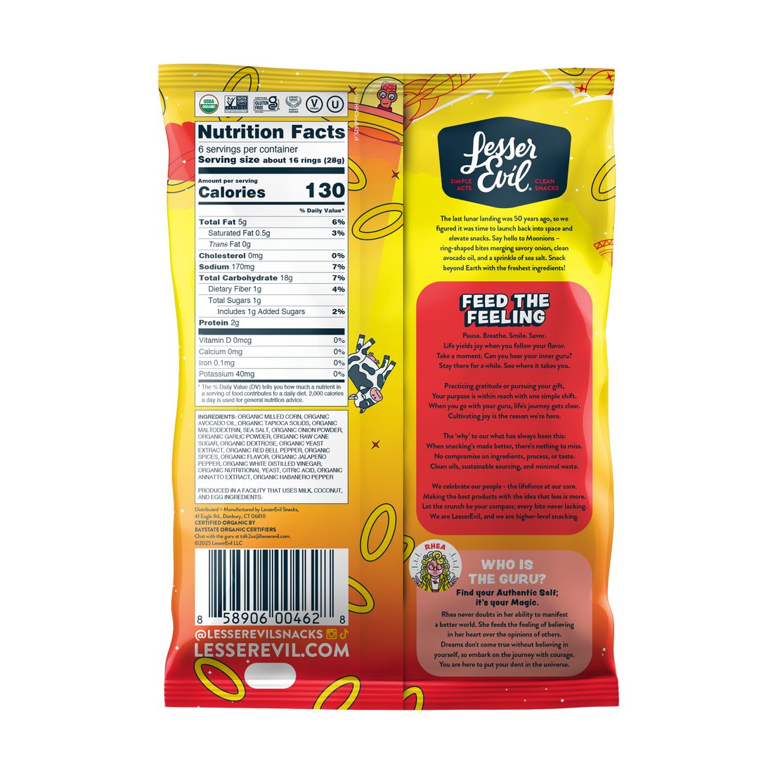 LesserEvil - Moonions, Hyperspace Hot Onion 6oz