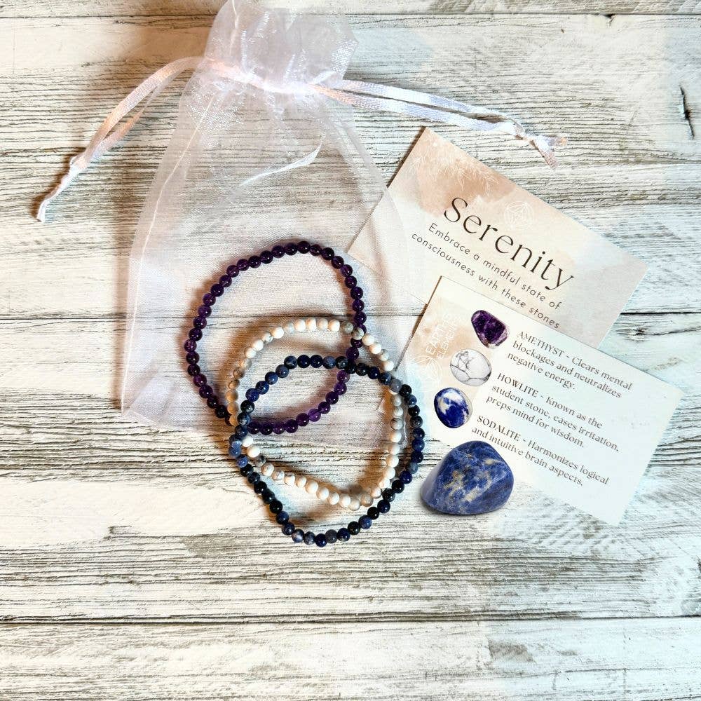 Earths Elements Wholesale - Intentions Bracelet Serenity 4mm.