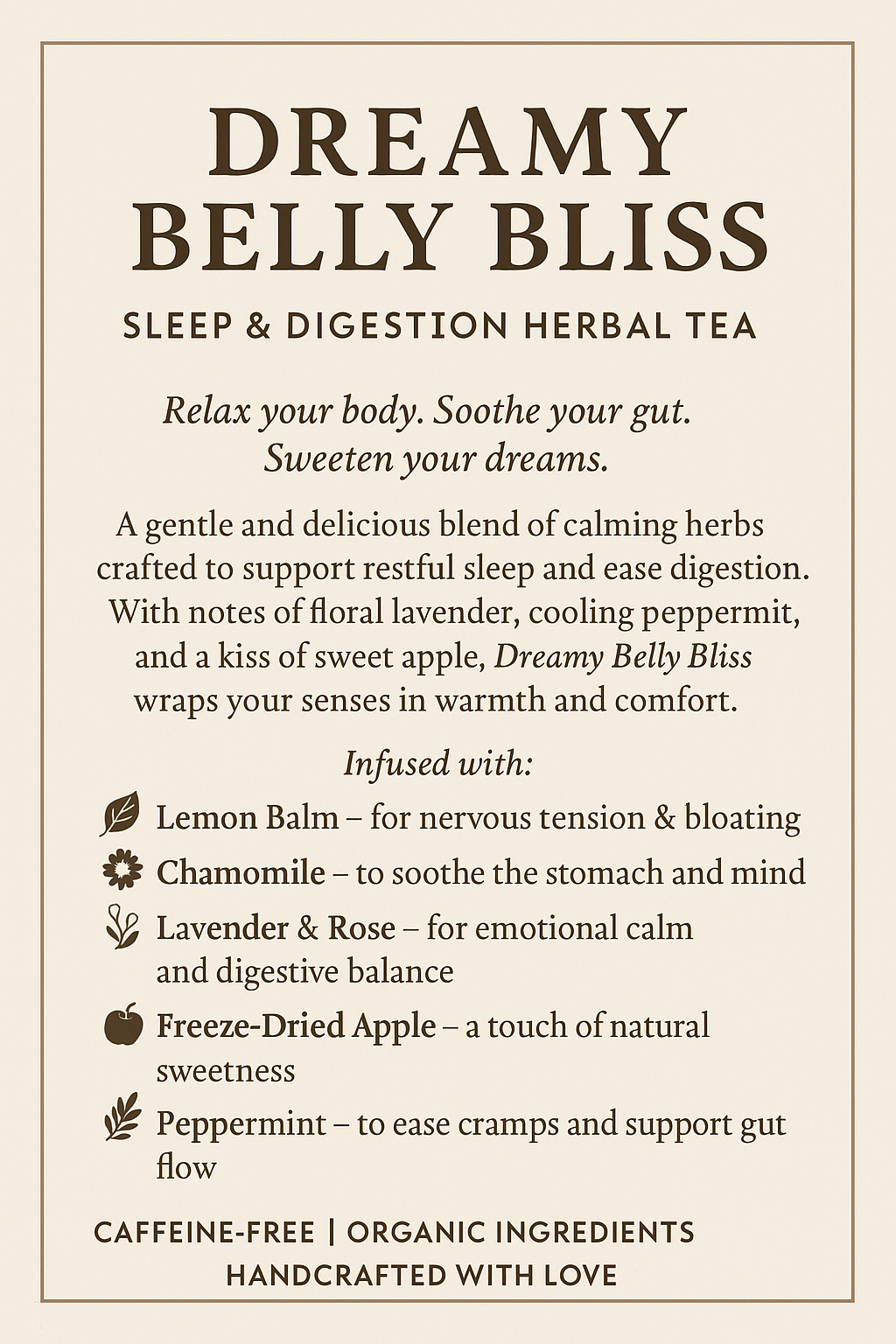 TOV Organics Dreamy Belly Bliss