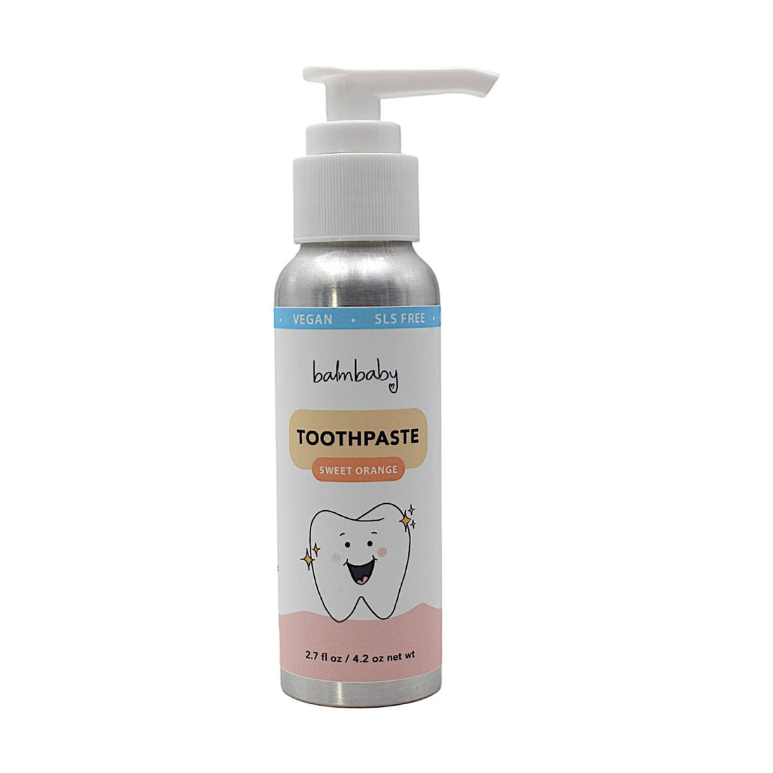 Taylor's Naturals - Balm Baby -  All Natural Kids Toothpaste - w/ Pump