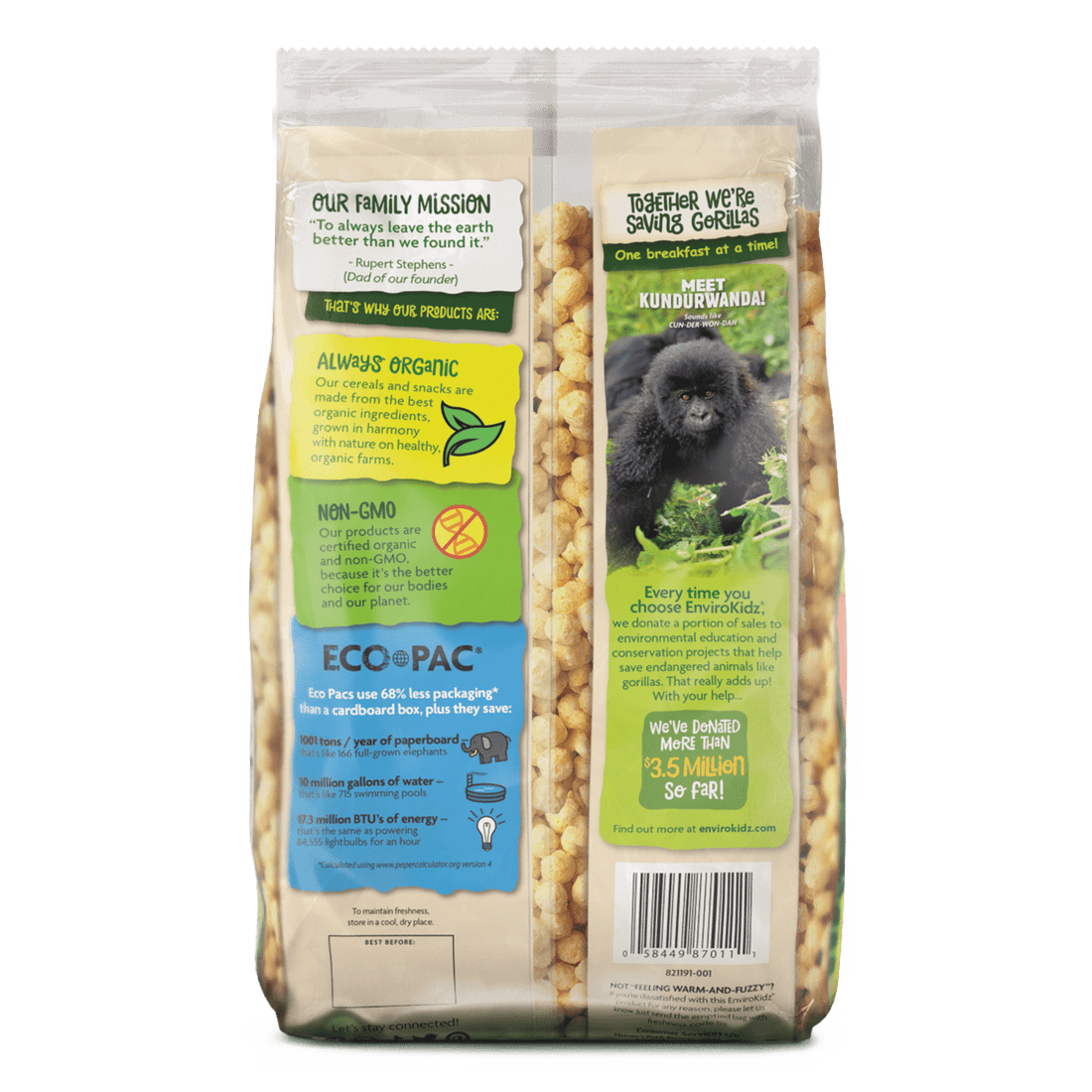 Nature's Path - Gorilla Munch Cereal, 23 oz Earth Friendly Bag