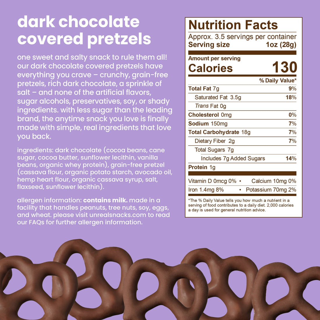 UNREAL - Dark Chocolate Covered Pretzels