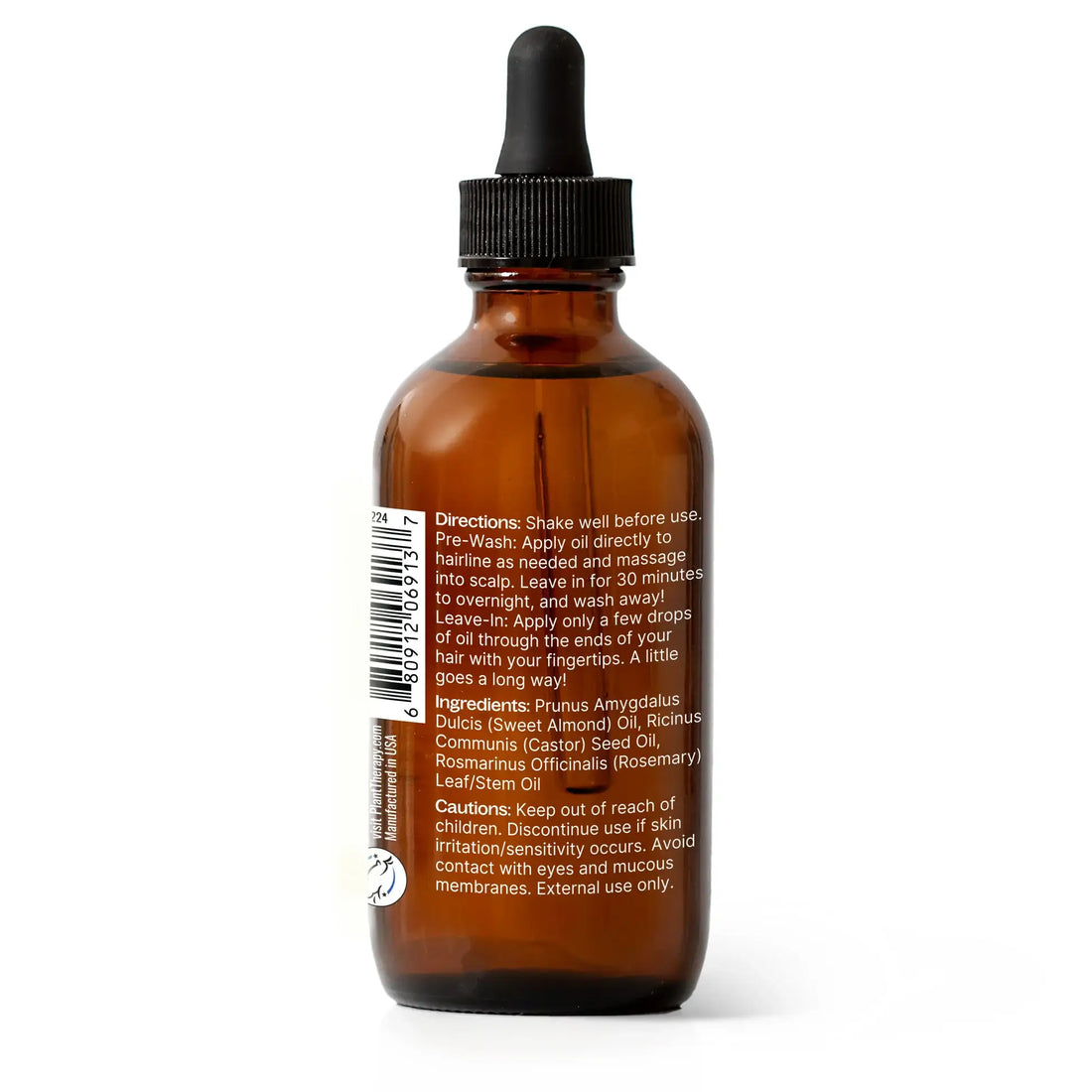 Plant Therapy - Rosemary & Castor Hair Oil 4 oz