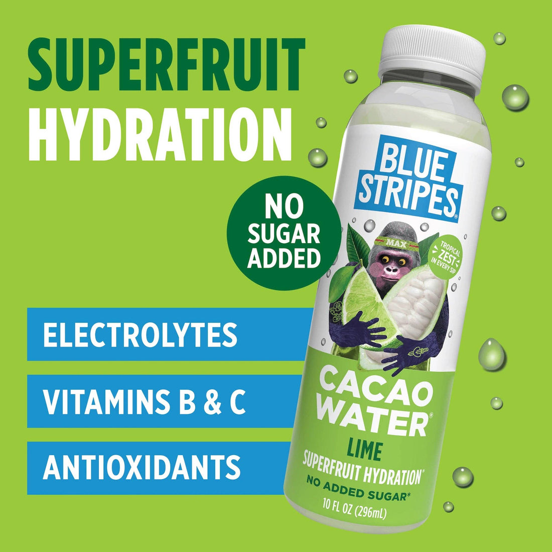 Blue Stripes - Cacao Water - Lime