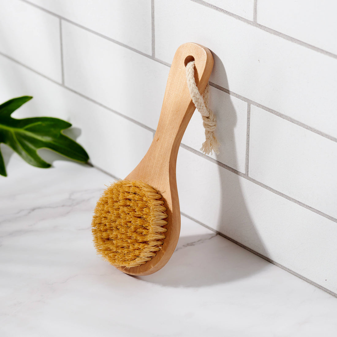 Desesh - Bamboo Dry Body Brush with 4.5" Handle (Plastic Free)