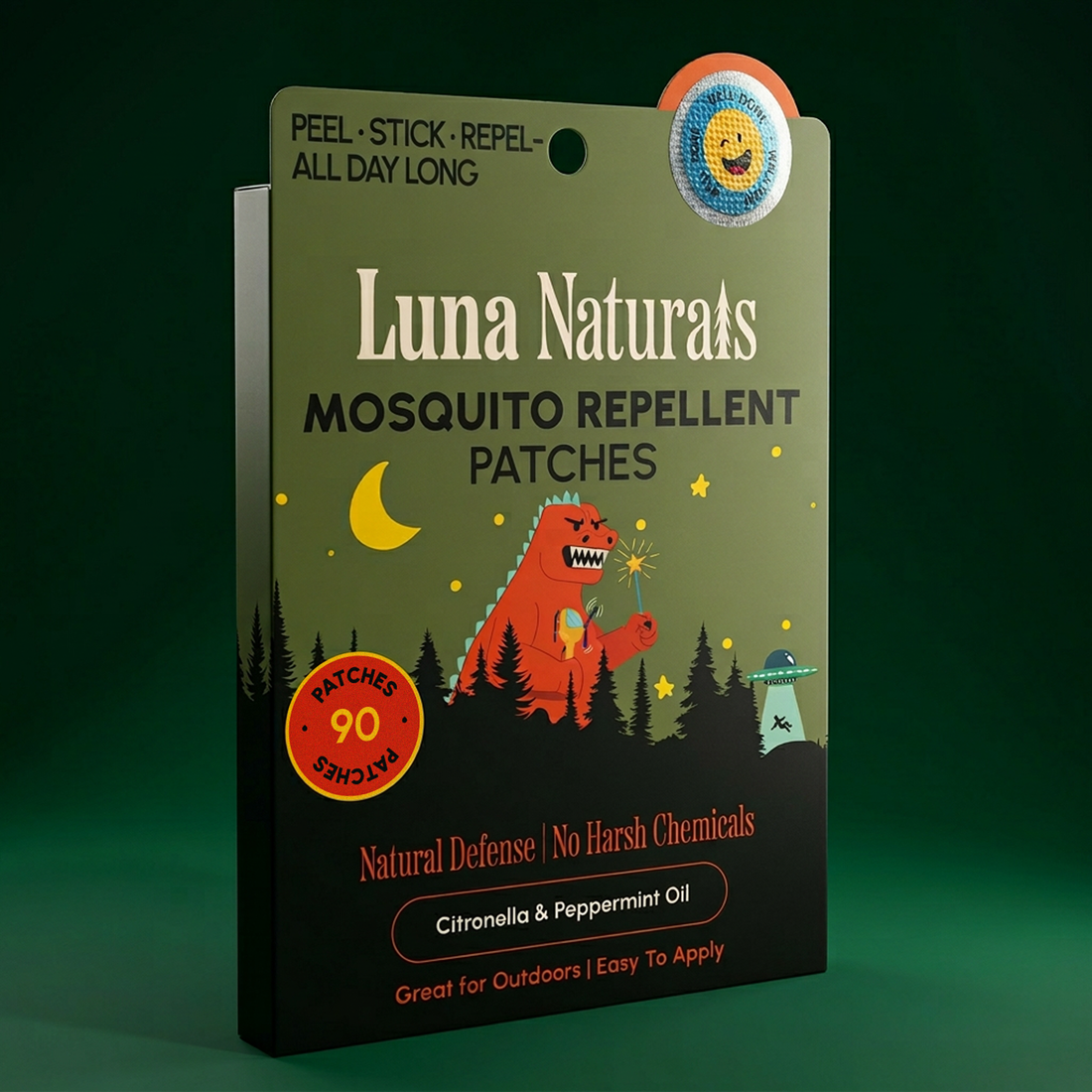 Luna Naturals - Kids Mosquito Repellent Patches — Summer & Outdoor | 90ct