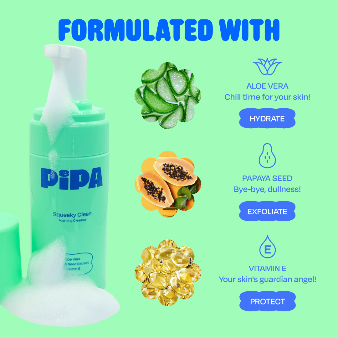 Pipa Skin Care - Pipa Squeaky Clean Cleanser Gentle Foam Face Wash for Kids