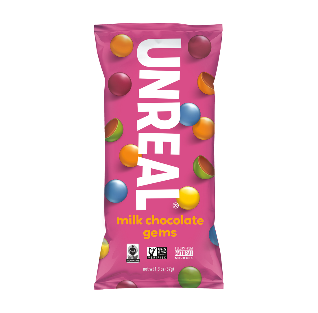 UNREAL - MIlk Chocolate Gems Snack Size - 12 Count