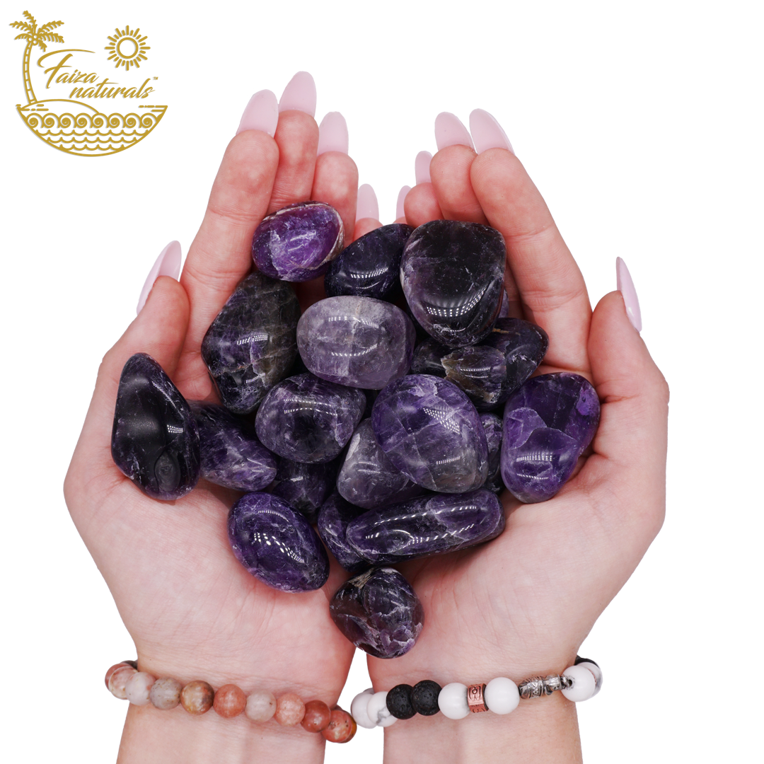 Faiza Naturals - Amethyst Tumbled Crystals