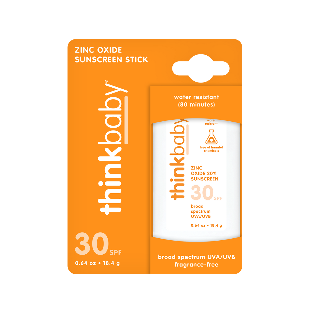 Think - Think Baby SPF 30 Face & Body Sunscreen Stick, EWG Rated #1