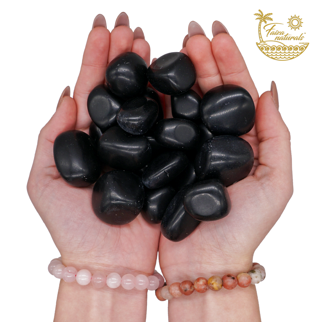 Faiza Naturals - Black Obsidian Tumbled Crystals